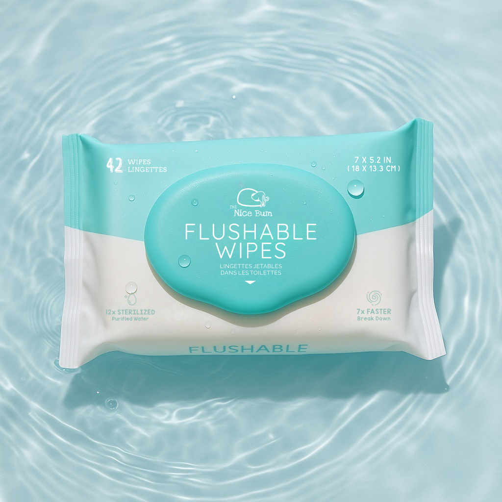 Flushable Wipes with EDI Pure Water - Actually Flushable