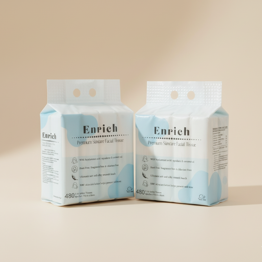 Enrich facial tissues with zero dust, safe for allergies and flu care